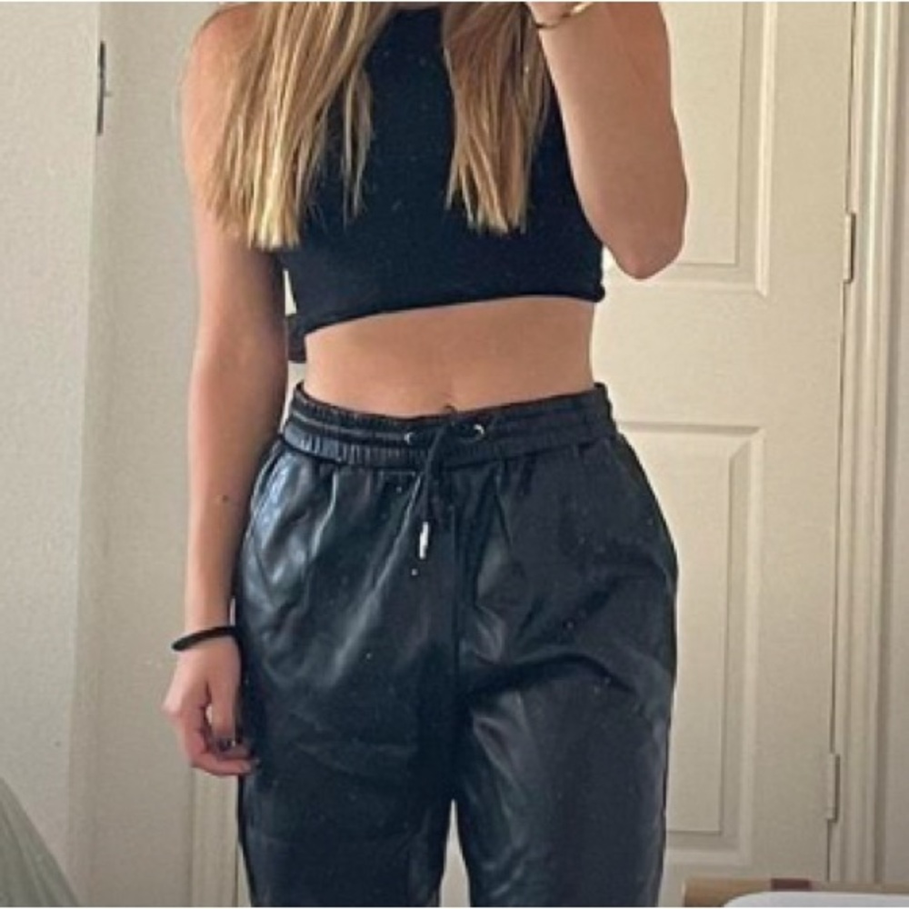 Leather sweats